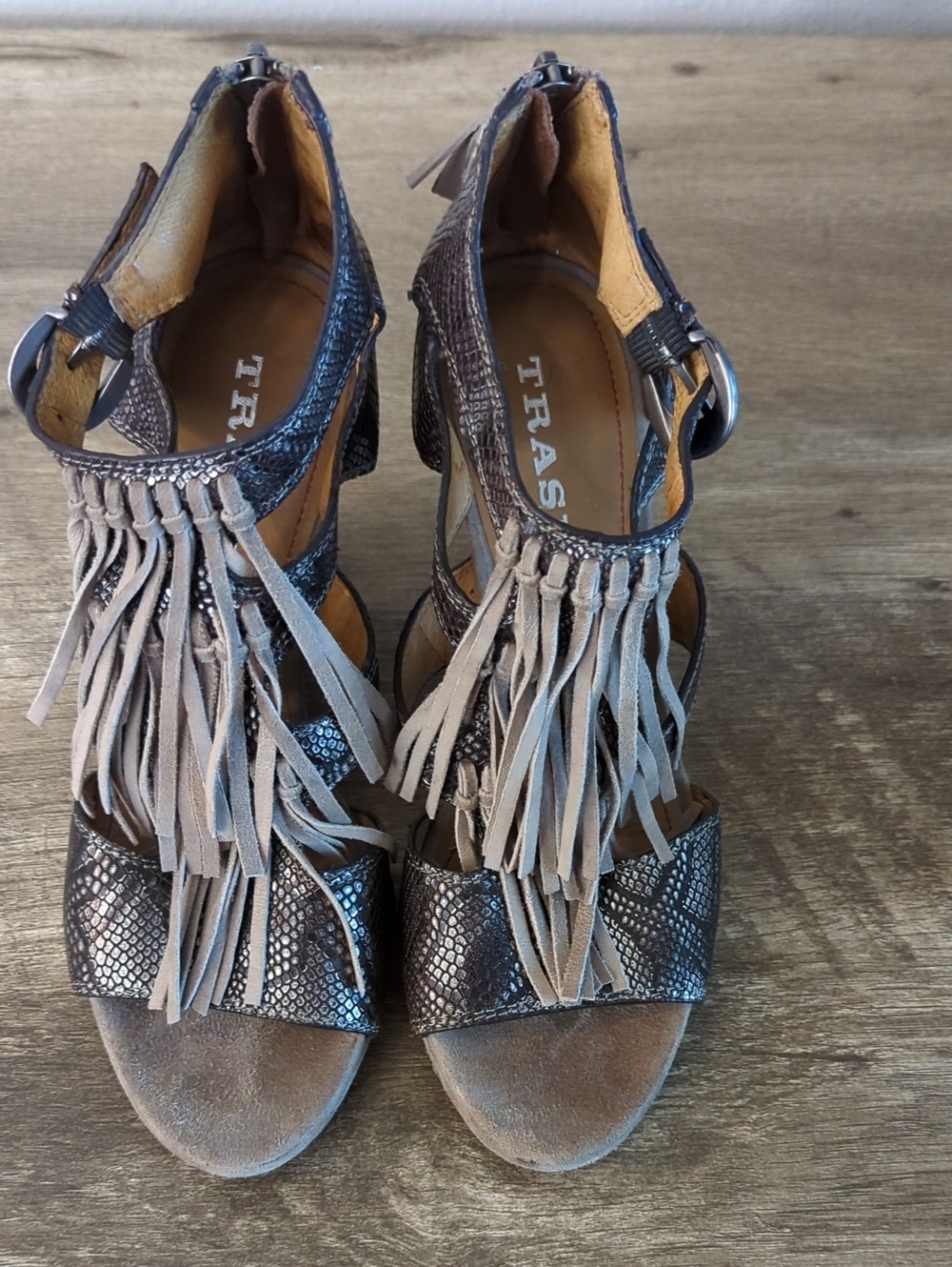 Trask Felicity Boho Chic Wedge Sandals Size 7